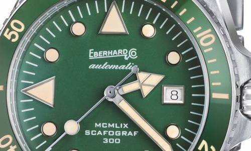 Eberhard & Co. Scafograf 300 MCMLIX con esfera y bisel verdes 