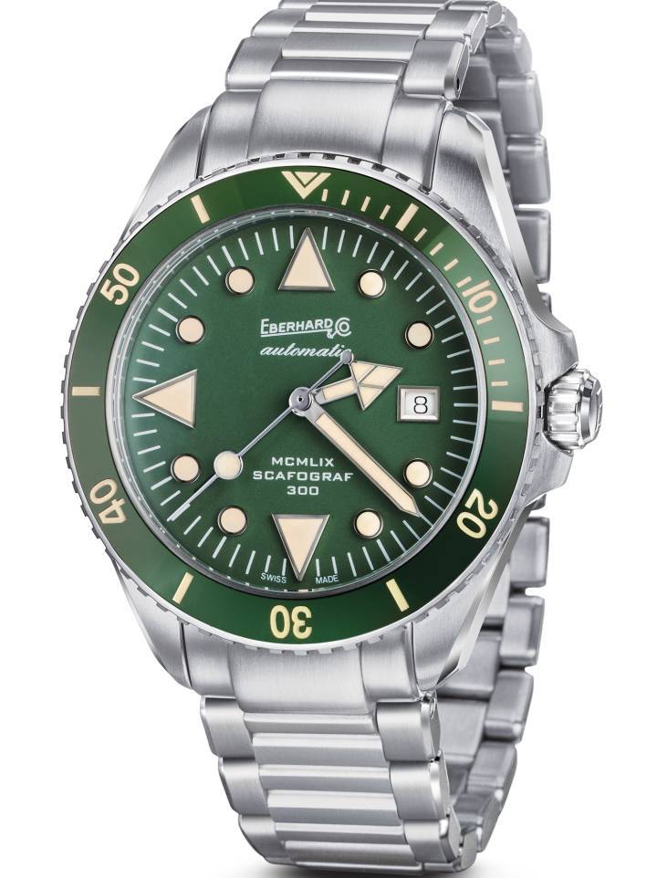 Eberhard & Co. Scafograf 300 MCMLIX con esfera y bisel verdes 