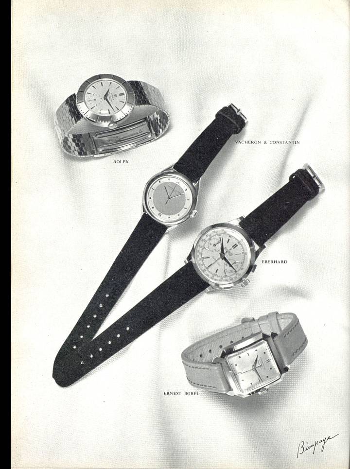 Eberhard & Co. Entre las mejores marcas de relojes Suizos, en las páginas de Europa Star, 1951-1953.