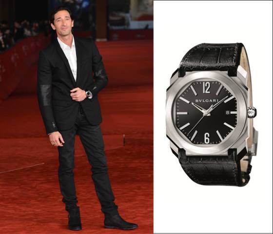 Adrien Brody Luce un Reloj Bulgari Octo en un Estreno Cinematográfico