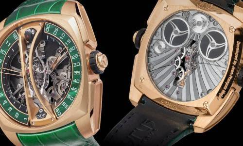 Cyrus Klepcys Vertical Skeleton Tourbillon Malachite en dos piezas únicamente