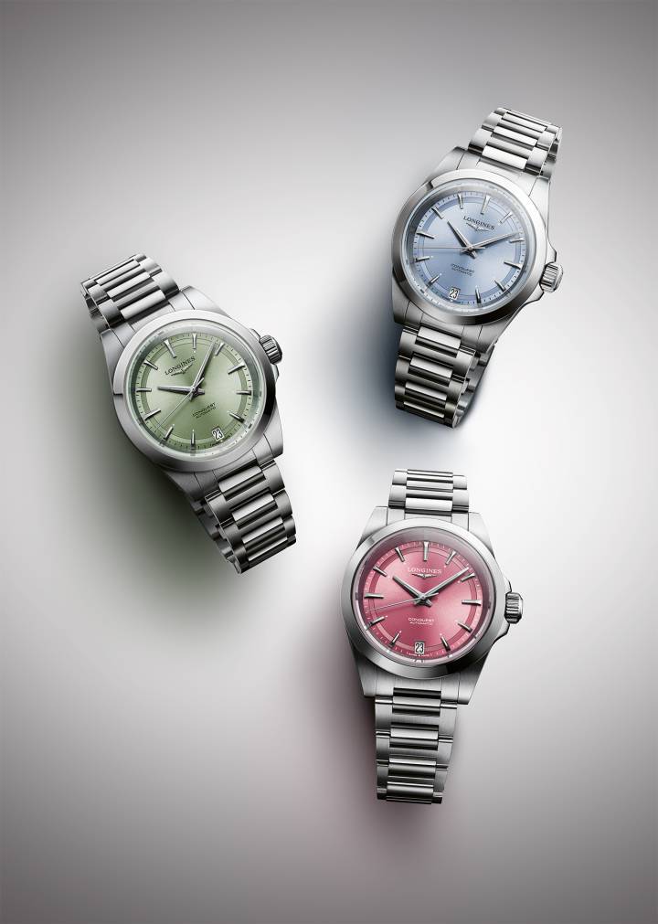 Presentada en 2023, la nueva generación de relojes Conquest se amplía este año con motivo del 70.º aniversario de la colección, con nuevos modelos exclusivos para mujer y hombre.