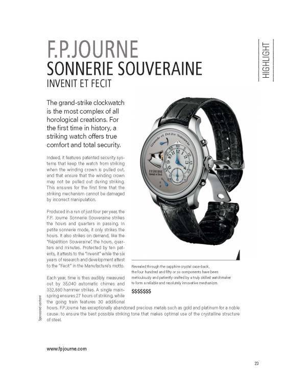 F.P.JOURNE Sonnerie Souveraine