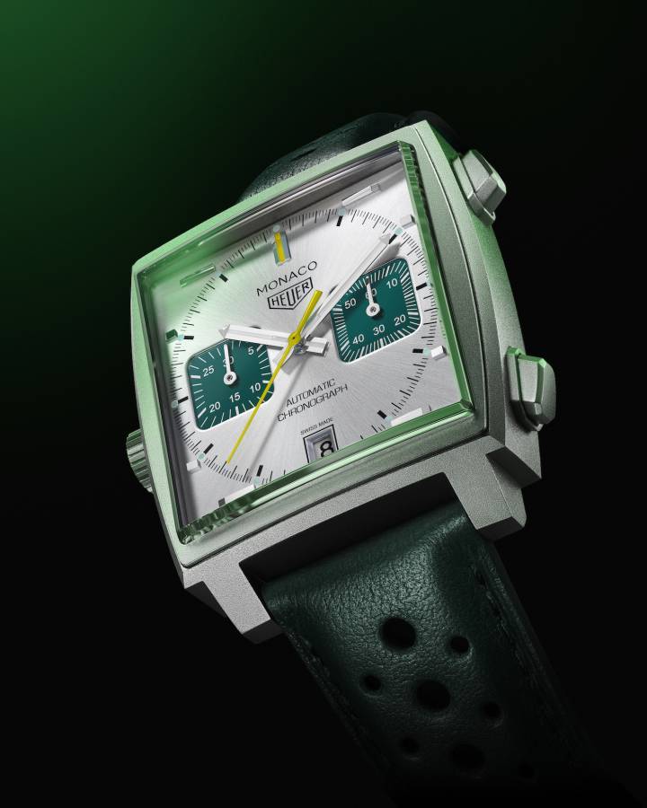 TAG Heuer Monaco Chronograph entra en un nuevo capítulo con el verde de las carreras